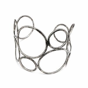 Vintage Sterling silver concentric circle‎ bracelet